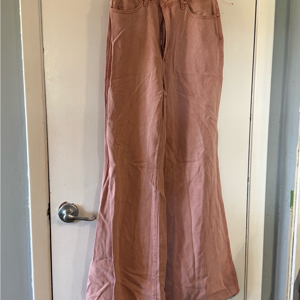 Wrangler wandered High-Waist Wide Leg Dusty Rose Jeans